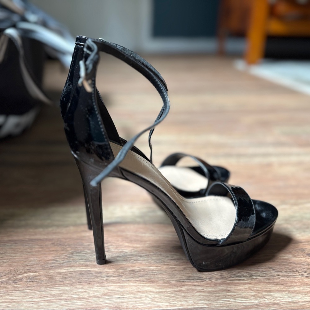 Elegant Black High Heel Sandals